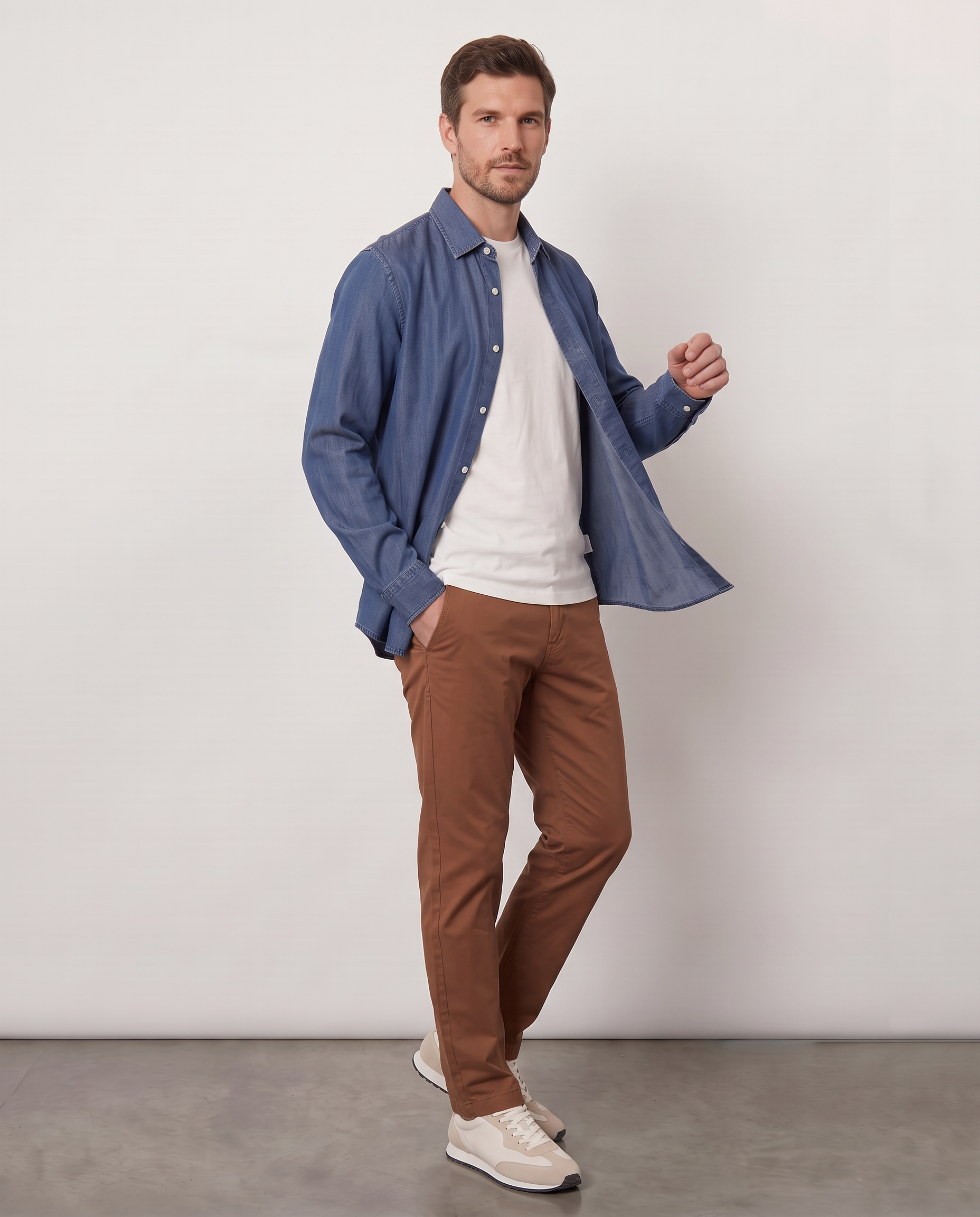 Camicia in denim di purtone