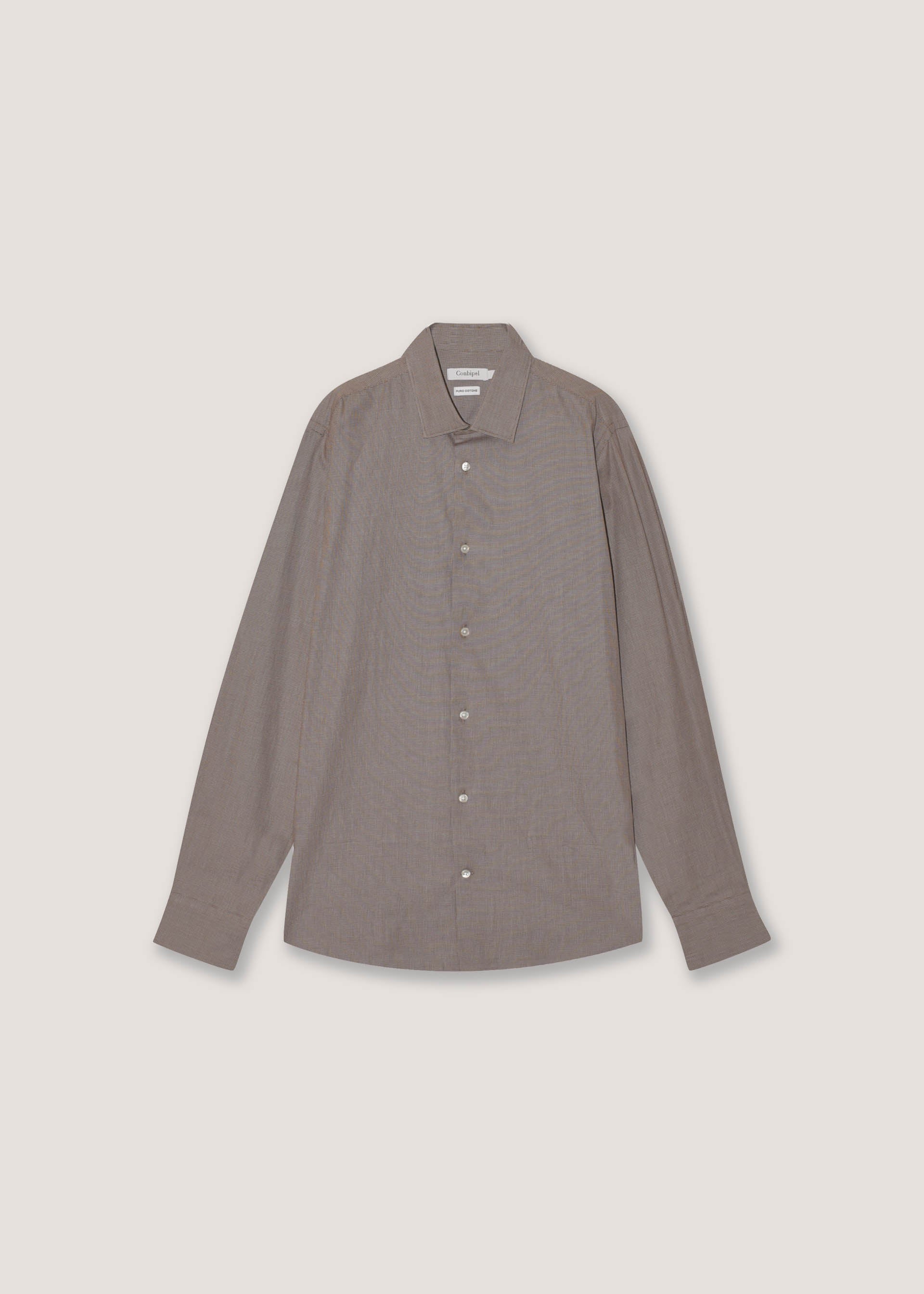 Camicia in puro cotone microfantasia