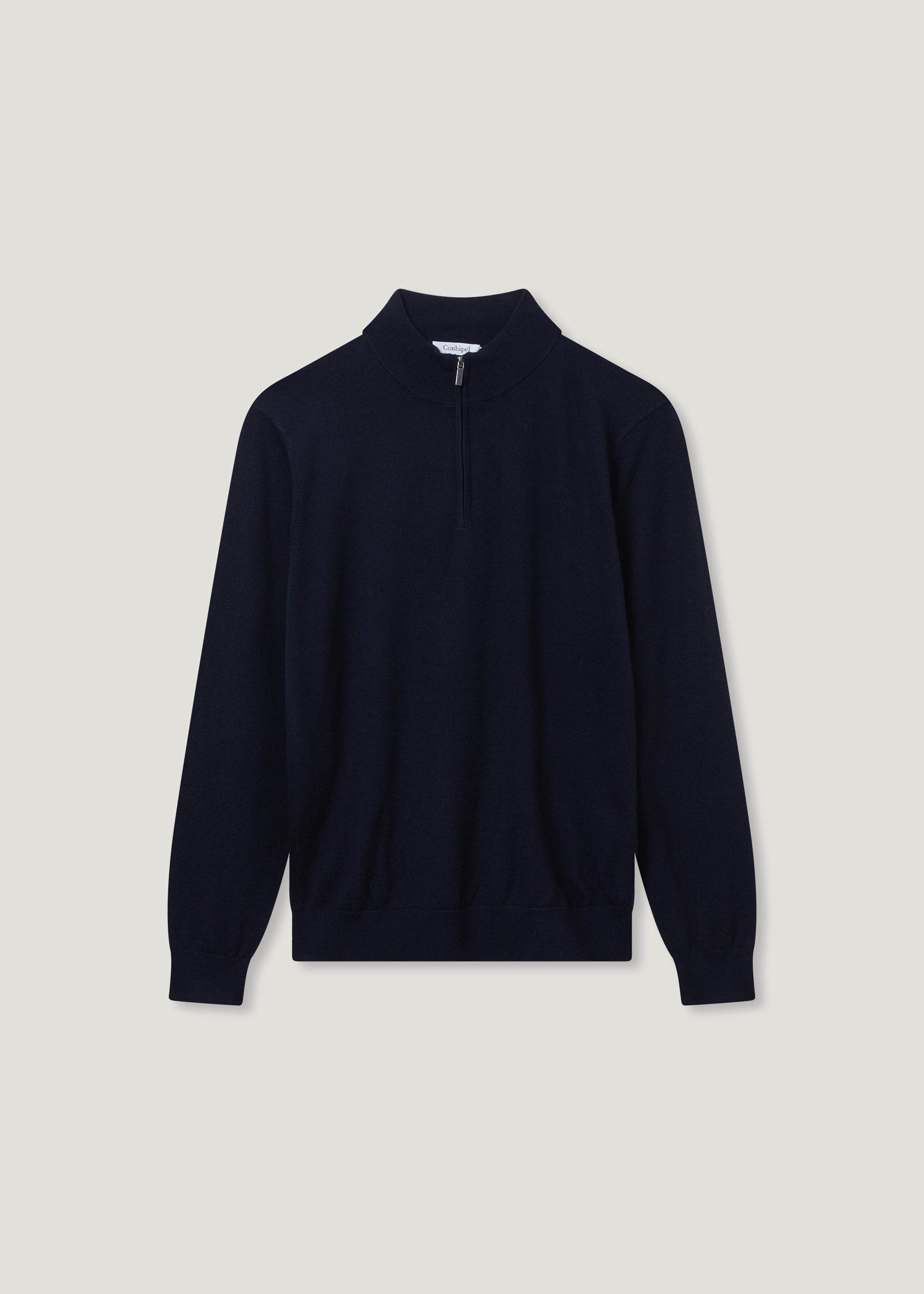 Maglia lupetto in lana merino con zip