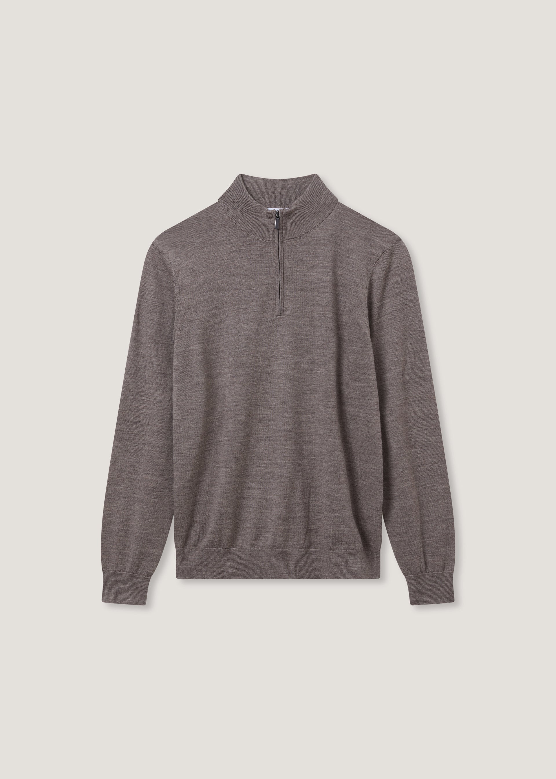 Maglia lupetto in lana merino con zip
