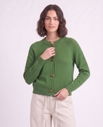 Cardigan a trecce con maniche raglan
