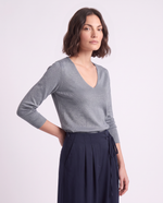 Maglia a maniche lunghe con scollo a V