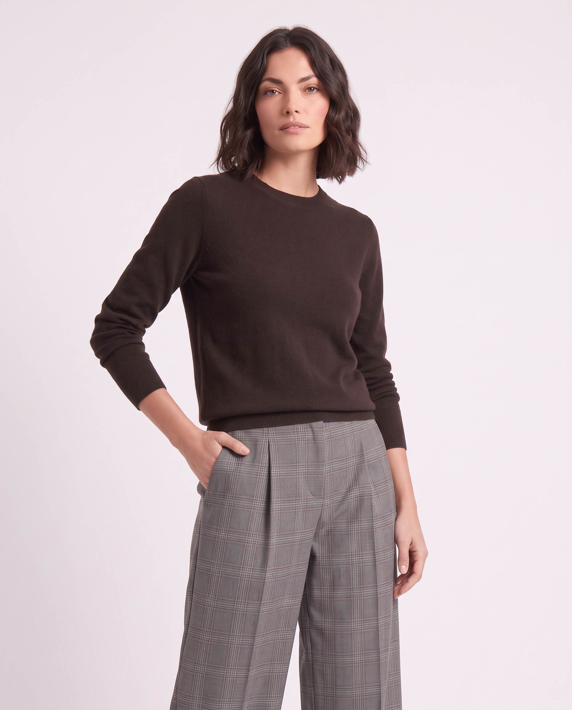 Maglione girocollo in lana merino