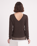 Maglia con scollo a V e maniche lunghe