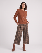 Cardigan girocollo a manica lunga