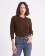 Maglia girocollo con ricamo di perline