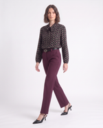 Blusa stampata con fiocco