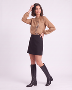 Blusa ricamata con paillettes
