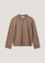 Maglia girocollo con pietre