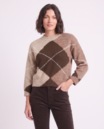 Maglione over con motivo a rombi