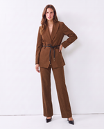 Blazer monopetto con cintura