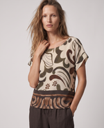 Blusa scollo ampio