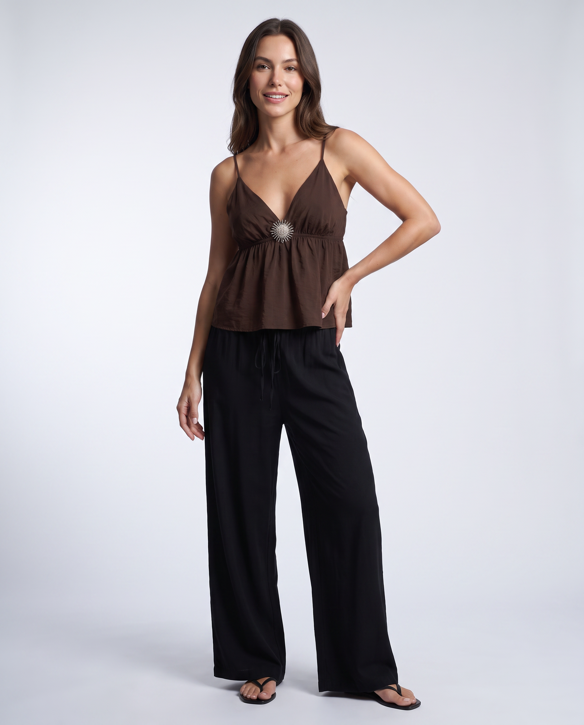 Pantaloni ampi in viscosa