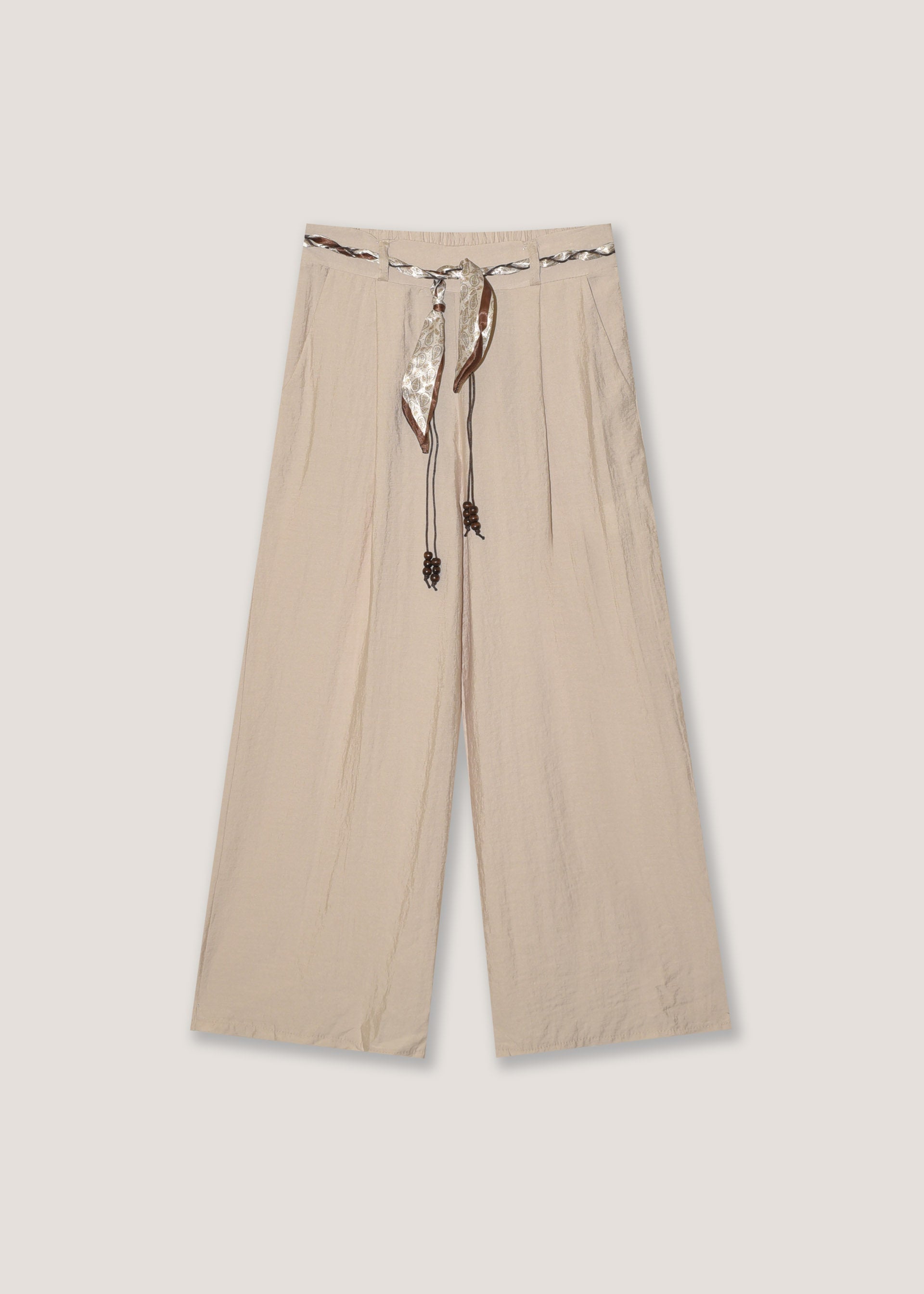 Pantaloni con cintura foulard