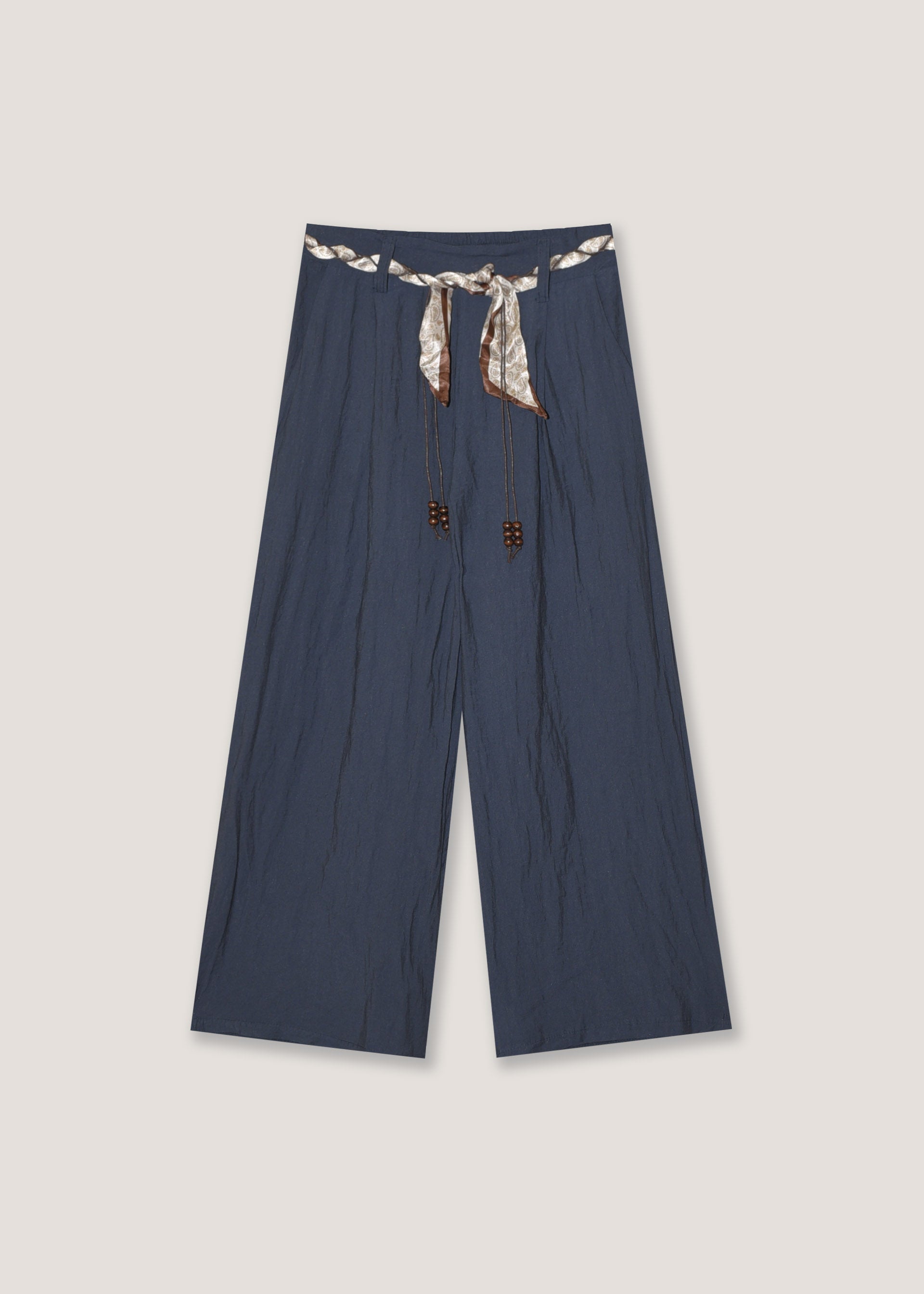 Pantaloni con cintura foulard
