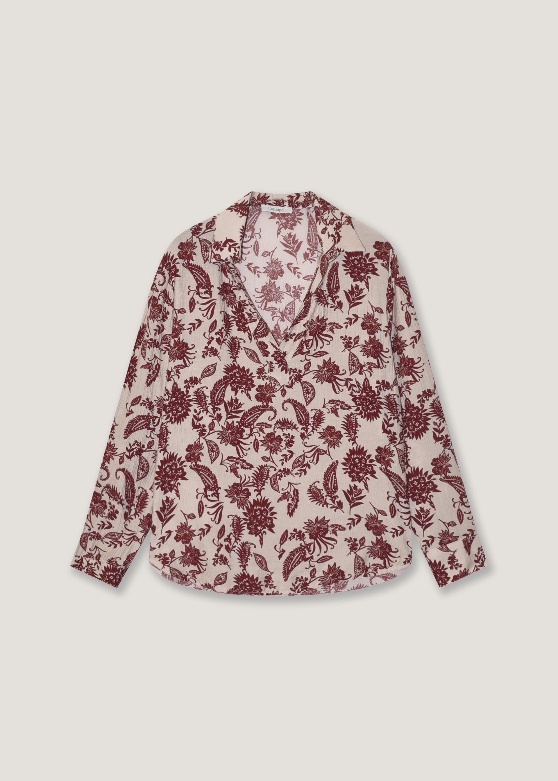 Blusa con collo camcia