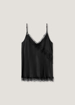 Top in raso con pizzo
