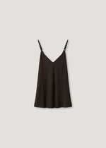 Top in raso con spalline sottili