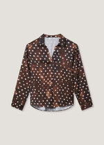 Blusa in raso con fantasia a pois
