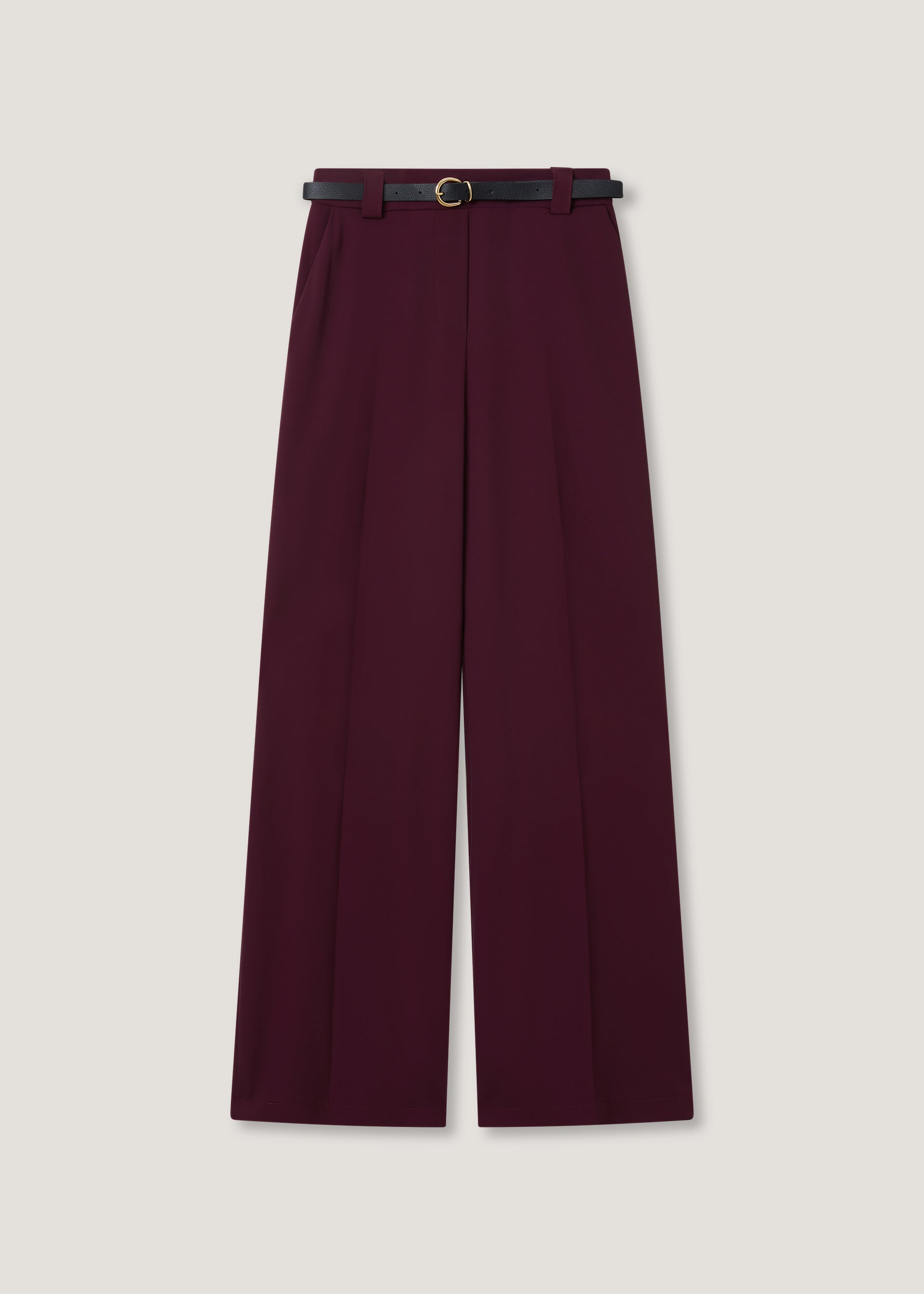 Pantaloni in crêpe a gamba larga
