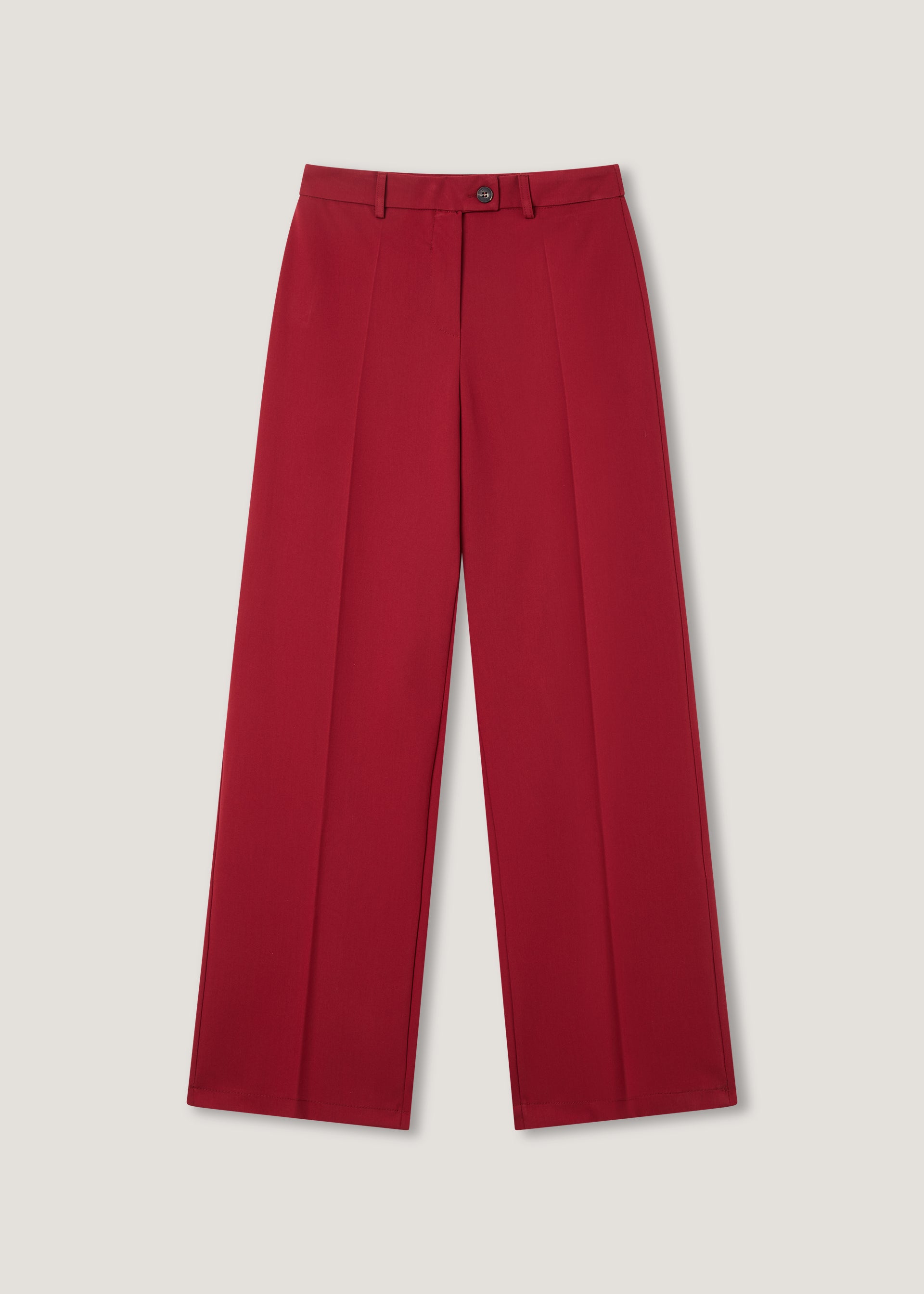 Pantaloni dritti in poliestere e viscosa