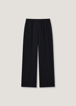 Pantaloni in crêpe con risvolto