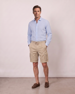 Camicia slim fit in misto lino
