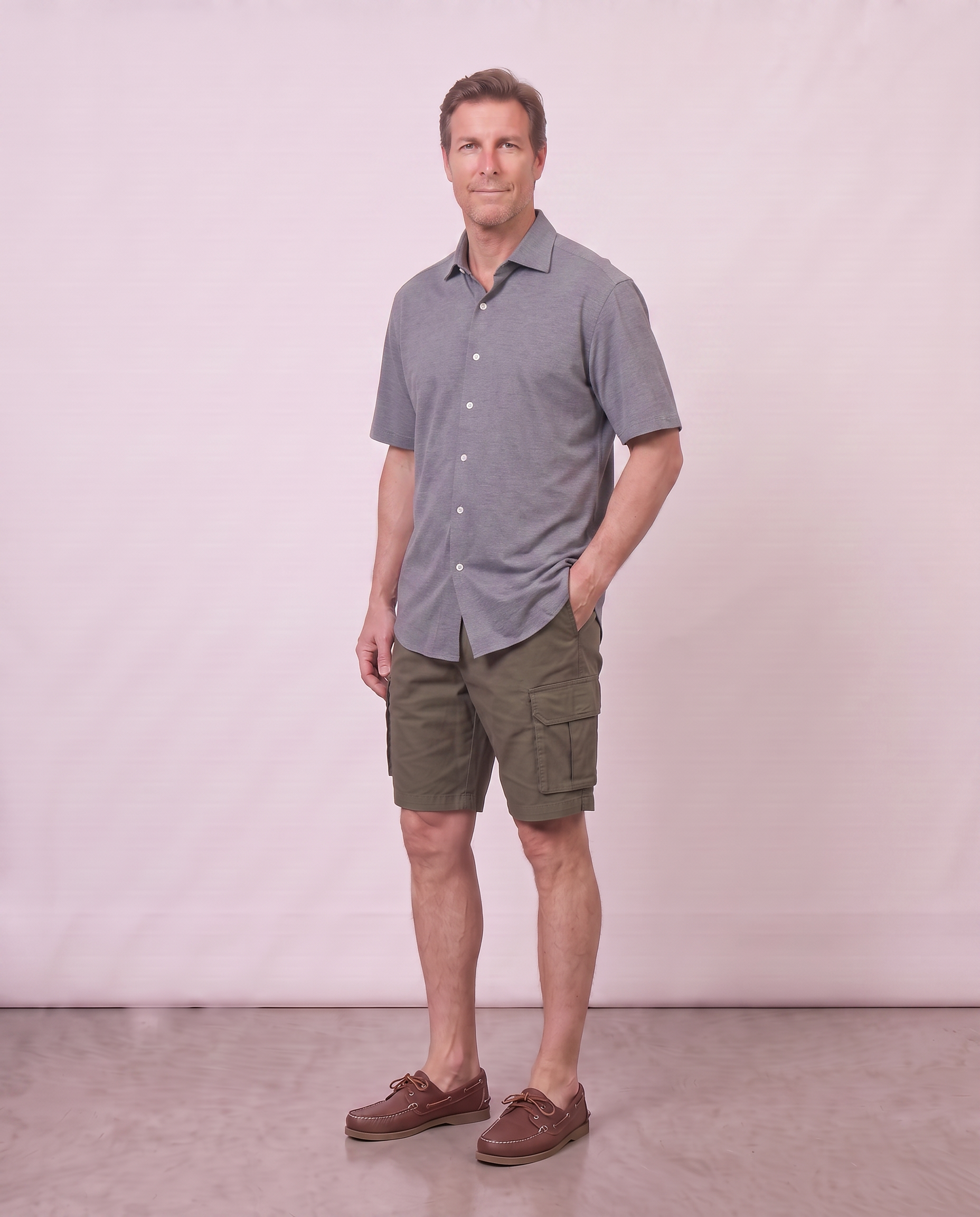 Polo camicia in jersey