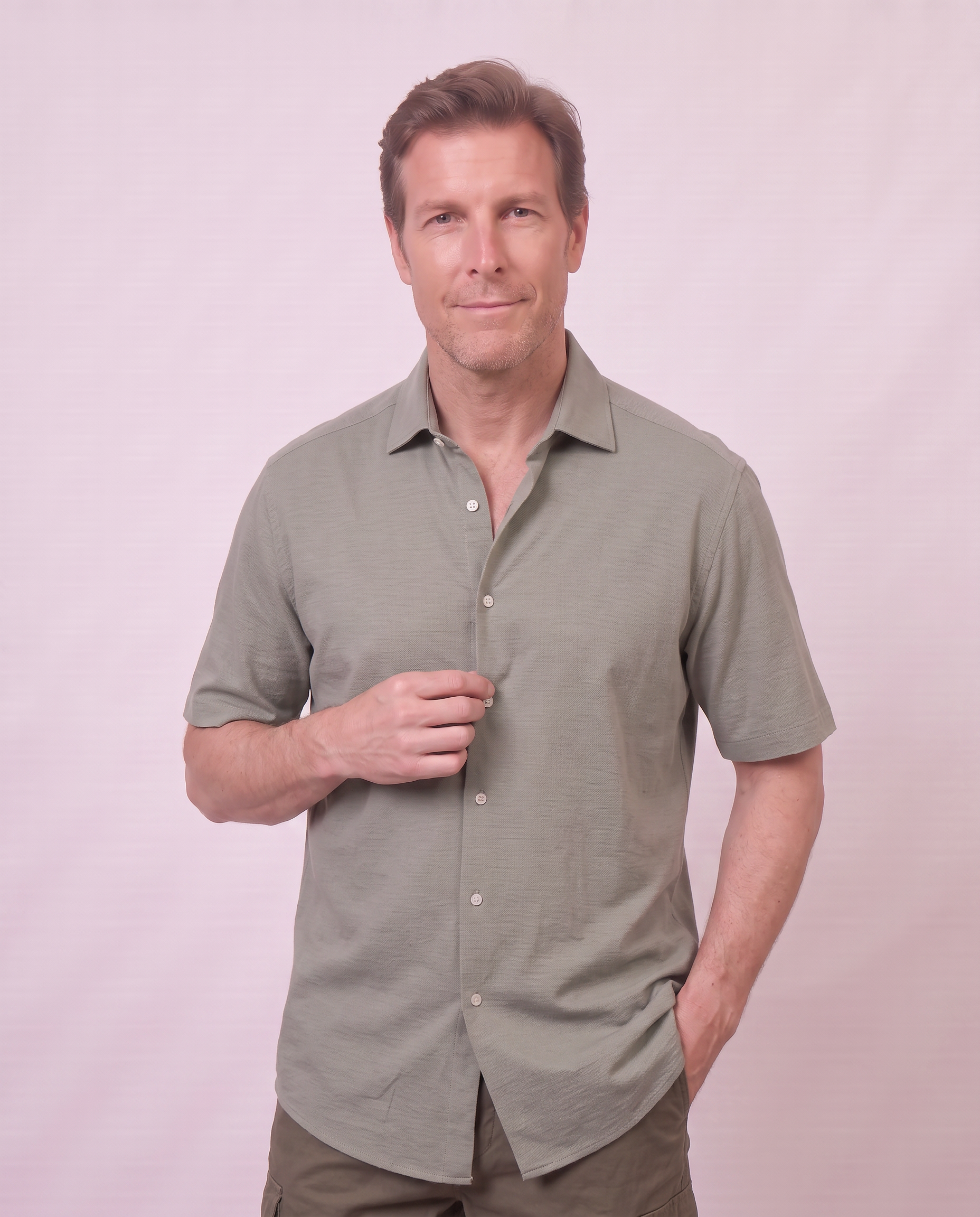 Polo camicia in jersey
