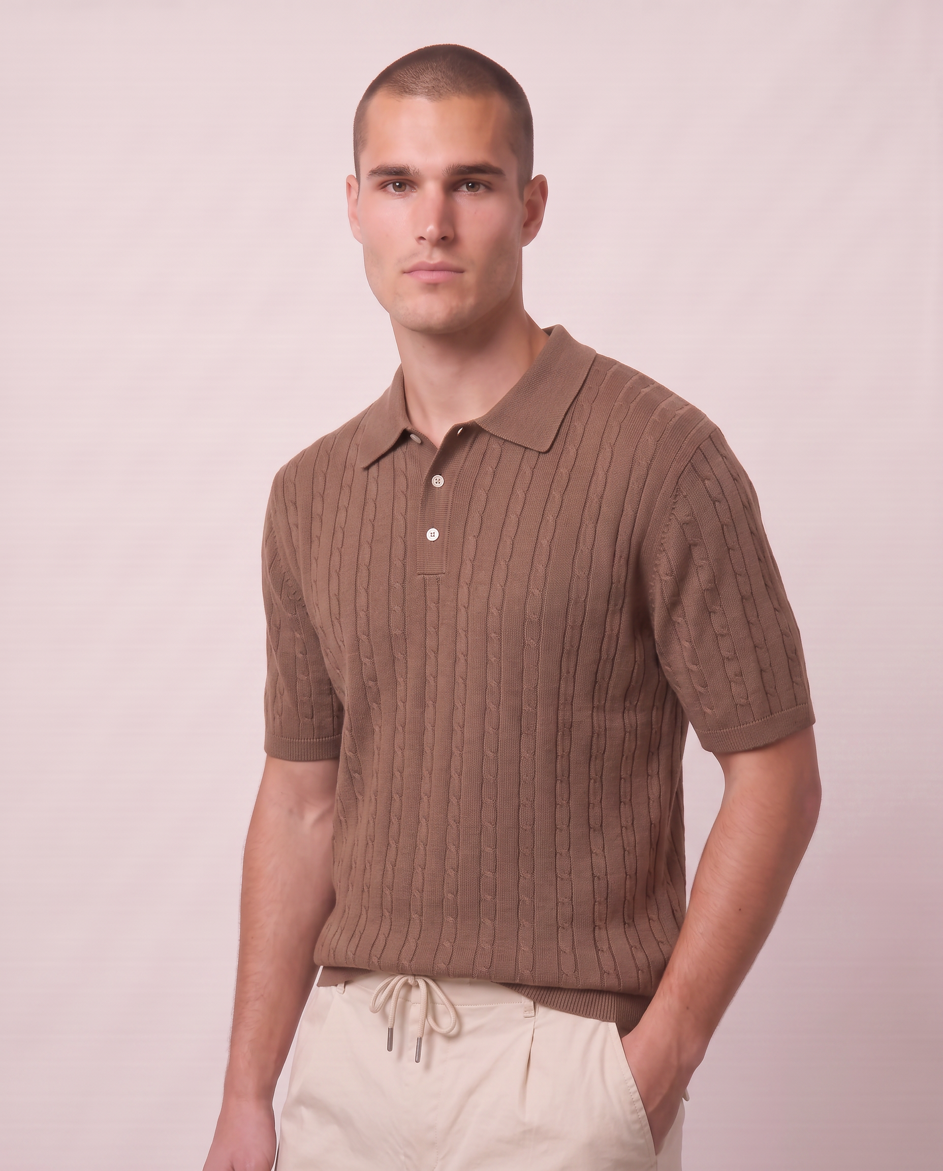 Polo in maglia di puro cotone