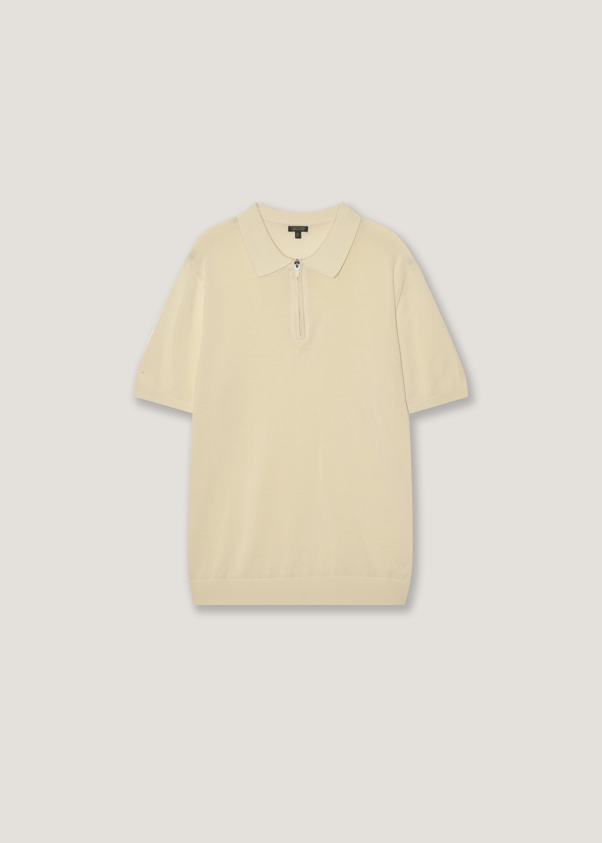Polo in maglia di puro cotone con zip