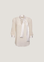Blusa in georgette e raso