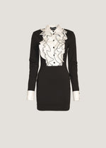 Tubino con inserto camicia e rouches