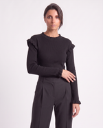 Maglia con inserti rouches