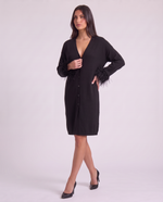 Cardigan con piume ai polsi