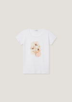 T-shirt con stampa a papaveri